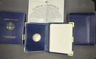 2001-w 1 10 Oz  Gold American Eagle Proof Coin W  Case And Coa Type 1 Low Mint