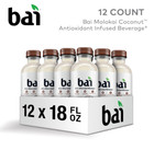 Bai Antioxidant Water     Molokai Coconut  Vitamin C  No Sugar  18oz  12 Pack