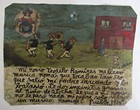 Vtg Hp Mexican Tin Retablo Bad Serenade  Sto Nino De Atocha Saves Fiance In 1925