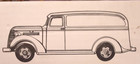 1938 Chevrolet Panel Truck Die Cast Metal   J C Whitney Bank 1 25th Scale   New 