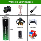 18650 Rechargeable Battery 9900mah Button Top 3 7volt Li-ion Batteries 4 Pack   