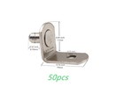 50 Pcs Shelf Pegs With Hole  L-shaped Nickel Plated 5 Mm  Silver 