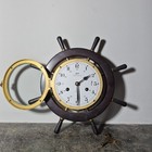 Vintage Schatz Royal Mariner Ship   s Bell Clock     German Made     Working Key