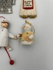 Vintage Christmas Tree Ornaments Nurses Snowman cat  Ornaments Lot A7