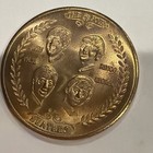 Vintage 1964 The Beatles Visit To The Us Commemorative 1 1 4  Brass Coin