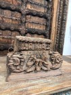Antique Wooden Column Base Candle Holder   Hand-carved Architectural Salvage