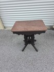 Authentic 1800s Victorian Eastlake Parlor Table Walnut Removable Marble Top 