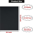 25 Sheets Black Cardstock Paper 8 5 X 11 Inches  250 Gsm 92 Lb Thick Card Stock