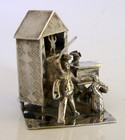 Rare Dutch 833 Solid Silver Miniature Punch   Judy Show Model 1903