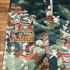 Japanese Kyoto Yukata Kimono Robe Navy Made In Japan Scenery Sz 42   