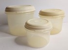 Set Of 3 Vintage Rubbermaid Servin Saver Round Containers   Lids   7  8  9 Lot