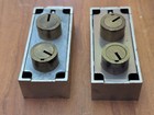 Vintage Lot X 2 Mosler Safe Deposit Box Brass Lock Replace M5700 No Keys