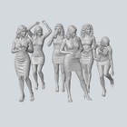Ladies Night X6 1 87 Ho Model Railroad Railway Layout Figures