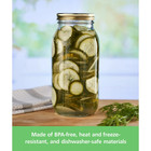 Mainstays 64 Oz Mason Jars  Wide Mouth Half Gallon Canning Jars With Lids And Ri
