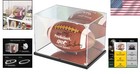 Elegant Mirror-back Football Display Case  Certified Uv Protection     11 8x7 9 In