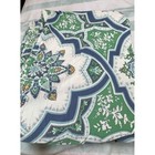 Pottery Barn Blue green white Full queen Duvet Cover  100  Organic Cotton Fiber