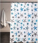 Meioro Shower Curtain Eco-friendly Waterproof Bathroom Curtains Ocean Theme S   
