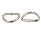 10mm Inner Width Metal Half Round Shaped Non Welded D Ring Silver Tone 20pcs