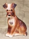 Vintage Royal Copley Airedale Irish Terrier Ceramic Pottery Figurine With Label 