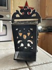 Vintage Cast Iron Hanging Wall Mounted Match Stick Box Holder With Lid