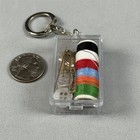Vintage Travel Mini Sewing Kit Complete Unused Keychain Key Ring  55999