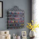 6 Tier Metal Nail Polish Wall Mounted Rack Organizer Display 120 Bottles Black