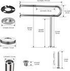 Toilet Grab Bar 31 3 Inch With Leg  Yuande Chrome Anti-slip Toilet Handrail