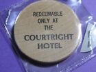Wooden Nickel Token - Courtright Hotel  160