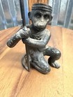 Vintage Cast Iron Bellhop Porter Monkey Business Card Holder Place Card 7 5   