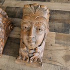 Neoclassical Athena   Bearded Man Corbel  Shelf Brackets