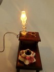 Vtg Pretty Pink Bow Table Lamp 12v Light 1 12 Dollhouse Miniature Electric Decor