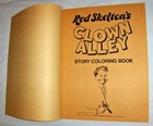 Red Skelton s Clown Alley Autograph Coloring Book Copyright 1977