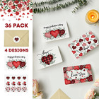 Eucalyptus Buffalo Plaid Heart Thank You Cards With Envelopes  36 Pack
