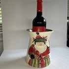 Vietri Old St Nick Utensil Holder Wine Flower Christmas Decor Hand Painted Italy