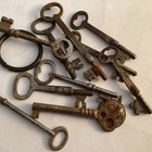 Nice Lot Of Early Old Skeleton Keys Antique Metal Keys