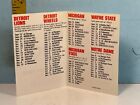 1974 Detroit Free Press Football Schedule Lions  Notre Dame  Michigan