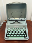 Vtg 1966 Hermes 3000 Seafoam Green Portable Typewriter  Case   Manual Working