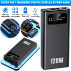 50000mah Power Bank Super Fast External Battery Usb Lcd Portable Mobile Charger