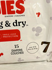 2-huggies Snug   Dry Size 7 Baby Diapers 41 Lb  15 Count  mickey Mouse Print 