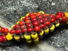 Antique African Twisted Multicolor Glass Beaded Necklace