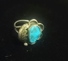 Navajo Turquoise And Silver Ring  Vintage Size 6 5