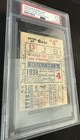 1938 World Series Game 4 Ticket Stub Psa 4  mk  Yankees Cubs Gehrig Last Ws Gm 