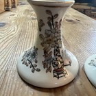 Vintage Toyo Hand Painted In Macau Ceramic Taper Candle Holders Set Of 2