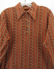 Vintage Sears Polo Shirt Men Medium Orange Kings Road 70s Mod Disco Rockabilly  
