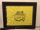 Hideki Matsuyama Authenticated Signed   Framed 2021 Masters Pin Flag