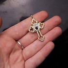 Gold Tone St  Francis Relic Cross Charms  1 5   Pack Of 2 Pendants