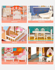 Doll House Wooden Dollhouse For Kids 3 4 5 6 Years Old  Doll House