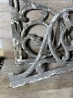 Antique Victorian Cast Iron Wall Bracket Pair Scroll Xl