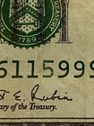 Rare 1996  50 Note  16115999   Faded Ink Error  5  see Pic   Triple double