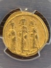 Byzantine Gold Av Solidus Heraclius Constantine Heraclonas Pnc Vf Ancient Coin